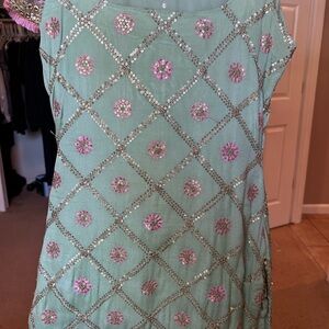 Elegant Kids Dress with Pink Floral Accents